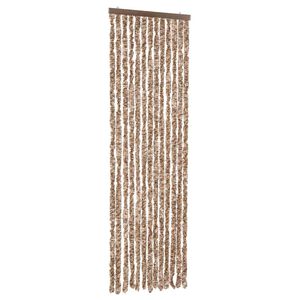 vidaXL Vliegengordijn 56x185 cm chenille beige en donkerbruin