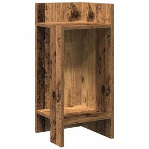 vidaXL Bijzettafeltje met plank 25,5x27x60 cm oud houtkleurig
