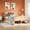 vidaXL Bed met boekenkast zonder matras massief grenenhout 140x200 cm