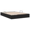 vidaXL Opslag bed met hoofdeinde met opslag Zwart 140 x 190 cm Stof