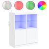 vidaXL Dressoir met LED-verlichting 81x37x100 cm wit