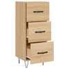 vidaXL Dressoir 34,5x34x90 cm bewerkt hout sonoma eiken