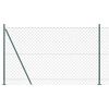 vidaXL gaashek met betonnen voetstuk 1,5 x 25 m PVC-Coated Staal Groen