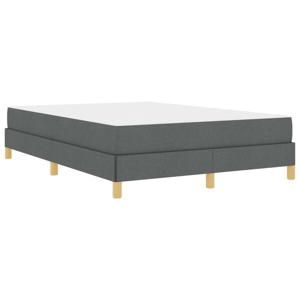 vidaXL Boxspringbed met matras Donkergrijs 140 x 190 cm Stof