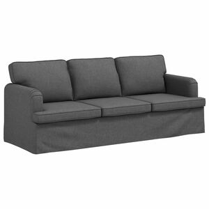 vidaXL Bank Donkergrijs 201 x 80 x 85 cm Stof