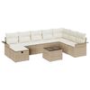 vidaXL Tuin Sofa Set 9 st Poly riet