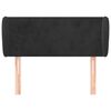 vidaXL Hoofdbord met randen 83x23x78/88 cm fluweel zwart