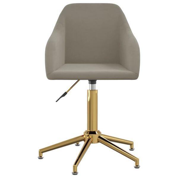 vidaXL Eetkamerstoelen draaibaar 4 st fluweel lichtgrijs