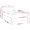 vidaXL Boxspring met matras en LED stof blauw 80x200 cm