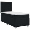 vidaXL Boxspringbed met matras met hoofdeinde Zwart 100 x 200 cm Stof