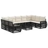 vidaXL Tuinbankenset 10 st Zwart en Cream Wit poly rattan