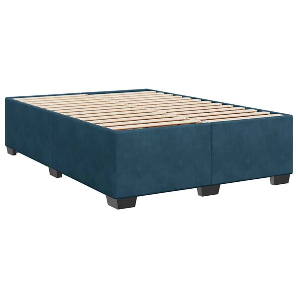vidaXL Bedframe fluweel blauw 160x200 cm