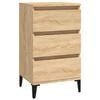 vidaXL Nachtkastje 40x35x70 cm bewerkt hout sonoma eikenkleurig