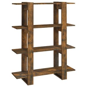 vidaXL Boekenkast/kamerscherm 100x30x123,5 cm gerookt eikenkleurig