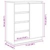 vidaXL Dressoir lades 71x35x84 cm spaanplaat artisanaal eikenkleurig