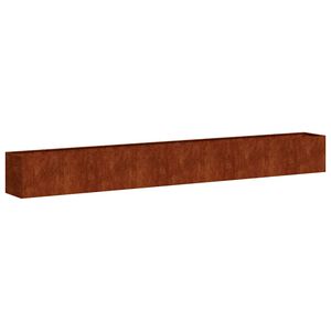 vidaXL Plantenbak roestig 360x40x40 cm weervast staal