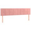 vidaXL Boxspring met matras fluweel roze 200x200 cm