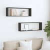 vidaXL Wandschappen kubus 2 st 80x15x26,5 cm bewerkt hout grijs