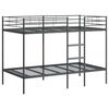 vidaXL Stapelbed zonder matras 100x200 cm staal zwart