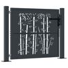 vidaXL Poort met bamboe-ontwerp 100x75 cm staal antracietkleurig