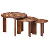 vidaXL Nest Koffietafels 3 pcs Multikleur Massief gerecycled hout