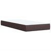 vidaXL Boxspring met matras stof donkerbruin 90x190 cm