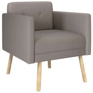 vidaXL Accentstoel Taupe Stof