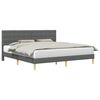 vidaXL Bedframe met hoofdeinde Donkergrijs 180 x 200 cm Stof