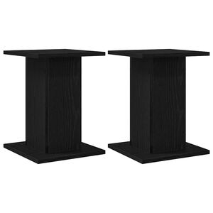 vidaXL Luidspreker standaards 2 st Zwart Eiken 30 x 30 x 40 cm