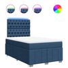vidaXL Boxspring met matras stof blauw 120x190 cm