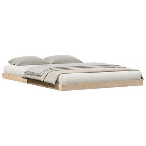 vidaXL Bedframe Naturel 213.5 x 104 x 9 cm Massief grenenhout