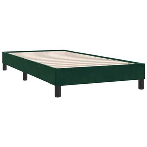 vidaXL Bedframe zonder matras 90x220 cm fluweel donkergroen