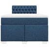 vidaXL Boxspring met matras stof blauw 120x190 cm