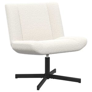 vidaXL Draaistoel Cr&egrave;me 63 x 75 x 76 cm Schapenvacht
