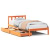 vidaXL Bedframe zonder matras massief grenenhout wasbruin 100x200 cm