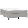 vidaXL Boxspring bed stof lichtgrijs 140x190 cm