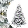 vidaXL Kunstkerstboom met 300 LED met standaard Wit 210 cm PE en PVC