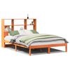 vidaXL Bed met boekenkast zonder matras grenenhout wasbruin 150x200 cm