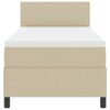 vidaXL Boxspringbed Lichtgrijs en wit. 90 x 190 cm Katoen Stof