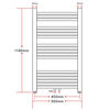 vidaXL Radiator/handdoekenrek curve 500x1160 mm