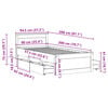 vidaXL Bedframe zonder matras met hoofdbord grenenhout 90x200 cm