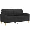 vidaXL Tweezitsbank 140 cm stof zwart