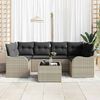 vidaXL Tuin Sofa Set 7 pcs Lichtgrijs 55 x 55 x 37 cm Poly riet