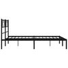 vidaXL Bedframe met hoofdbord metaal zwart 160x200 cm