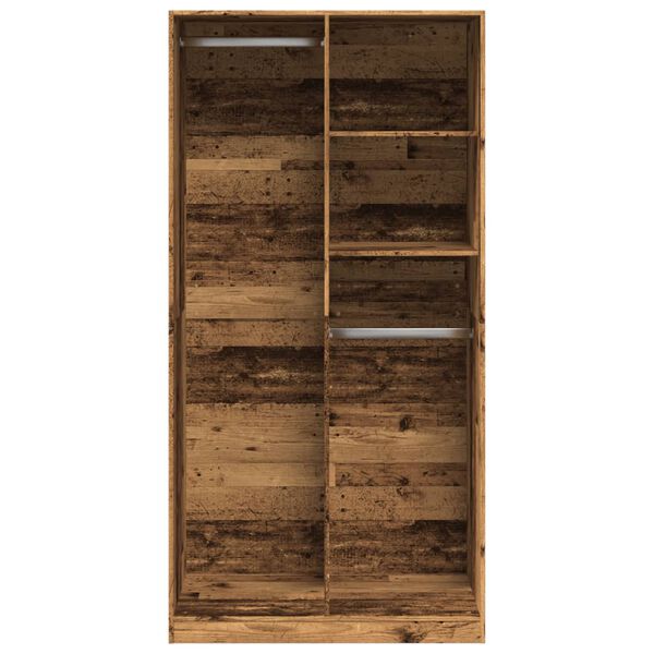 vidaXL Kledingkast 100x50x200 cm bewerkt hout oud hout