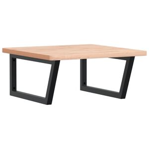 vidaXL Badkamer wandschap staal en massief beukenhout