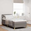 vidaXL Boxspringbed met matras met hoofdeinde Taupe 90 x 200 cm Stof