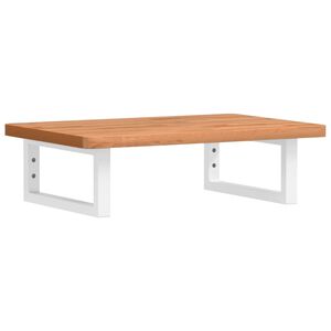 vidaXL Badkamer wandschap staal en massief beukenhout