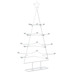 vidaXL Metalen kerstboom met houder KUOPIO 140 cm Staal Wit
