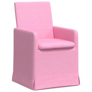 vidaXL Eettafelstoelen 2 pcs Roze 57 x 67 x 95 cm Stof